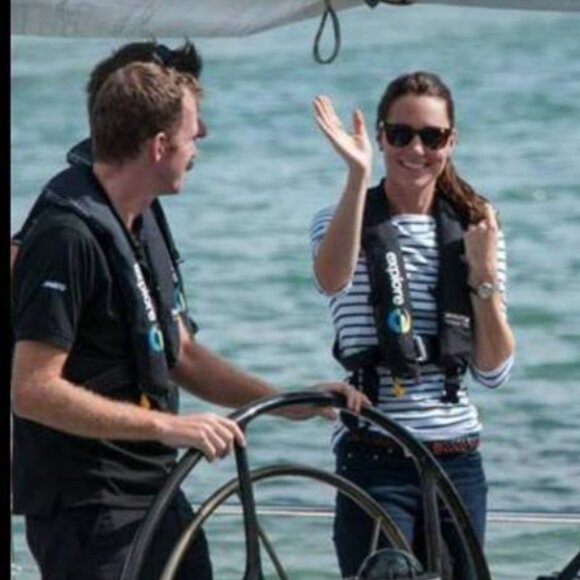 ME+EM  White Cobalt Stripe Breton Top SIZE XS - Picture 4 of 6